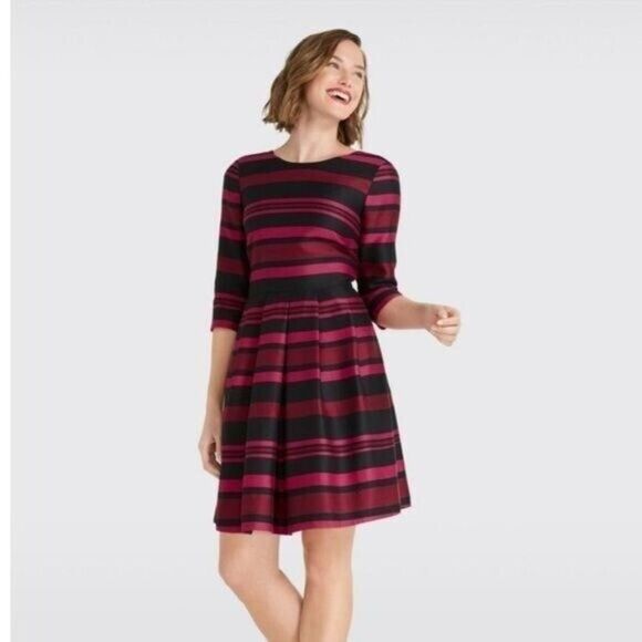 Draper James Collection Cabernet Stripe Dress Size 8 - Picture 11 of 11